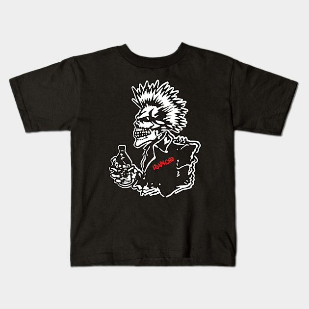 punx bottle red type Kids T-Shirt by siregardandan